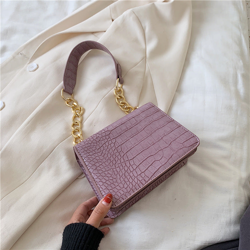 Alligator chain crossbody bag