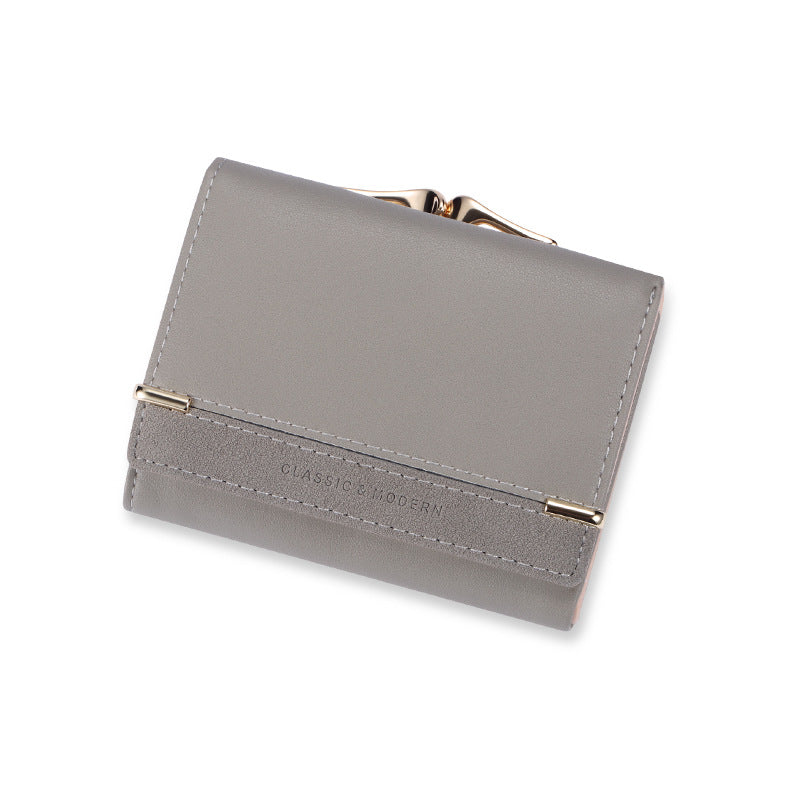 Vintage Women's Short Frosted Korean Version Zero Wallet