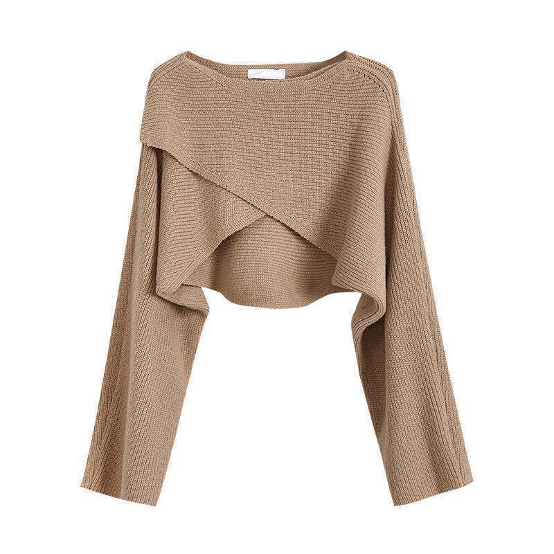 Autumn And Winter Design Sense Niche Cross Sweater