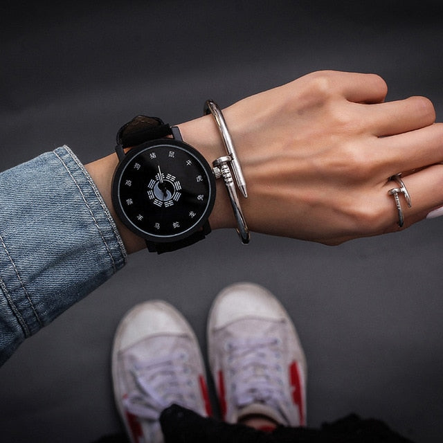 Fashion Casual Big Dial Belt Watch