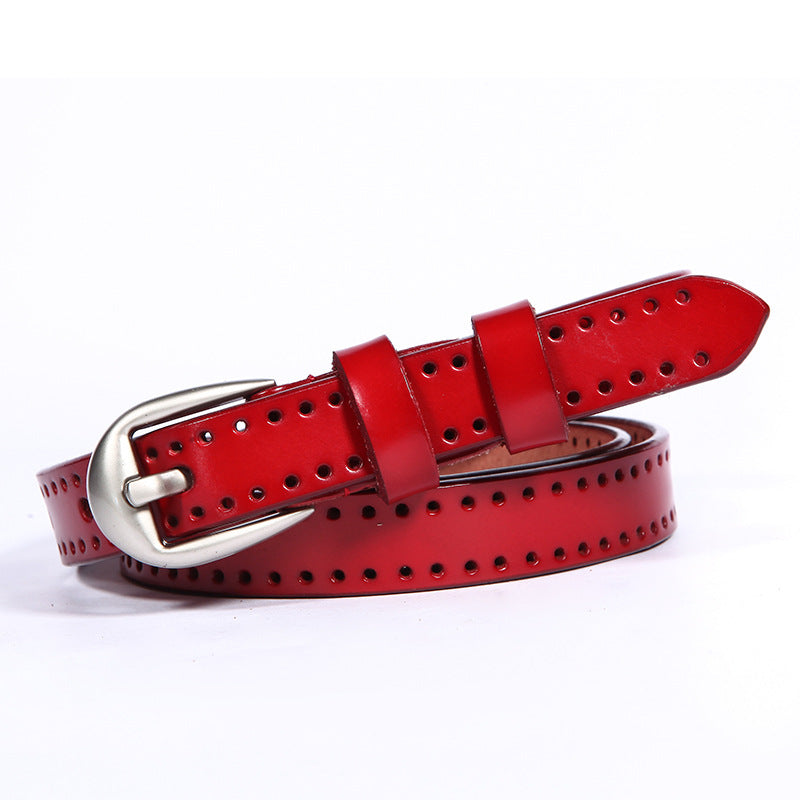 Women's leather belt