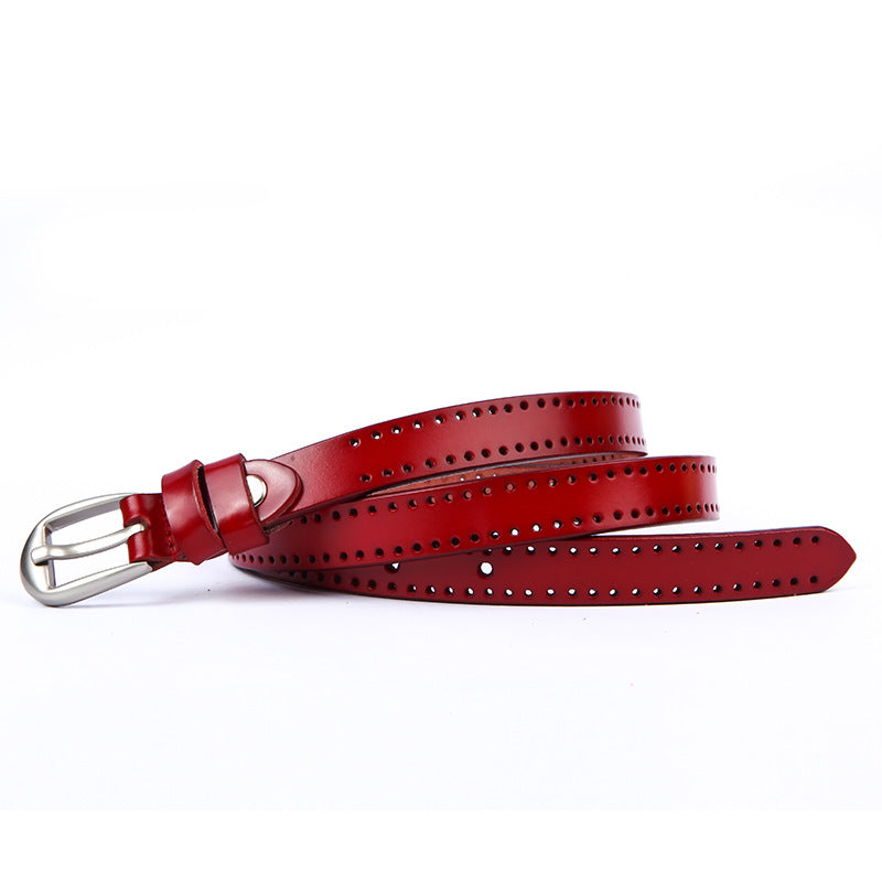 Women's leather belt