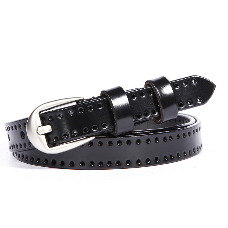 Women's leather belt