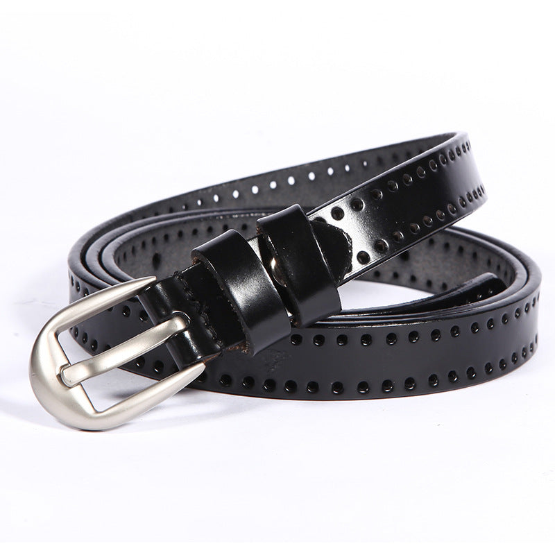 Women's leather belt
