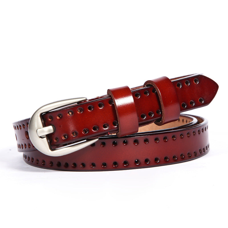 Women's leather belt