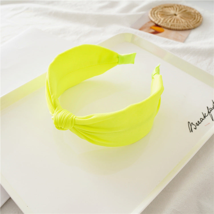 New Cross-knotted Wide Version Crimped Chain Headband