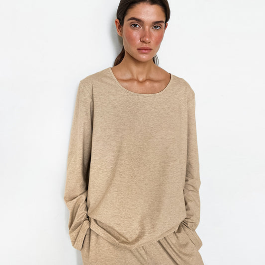 Loose-fitting Long-sleeve Pants Pajama Set