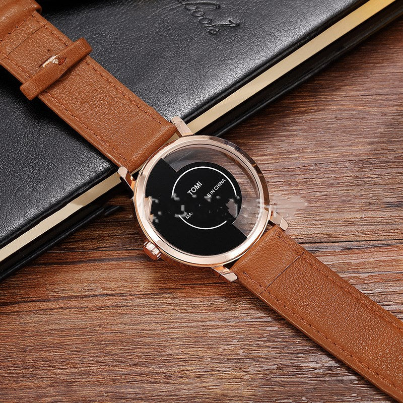 Double-sided hollow belt watch all-match quartz watch
