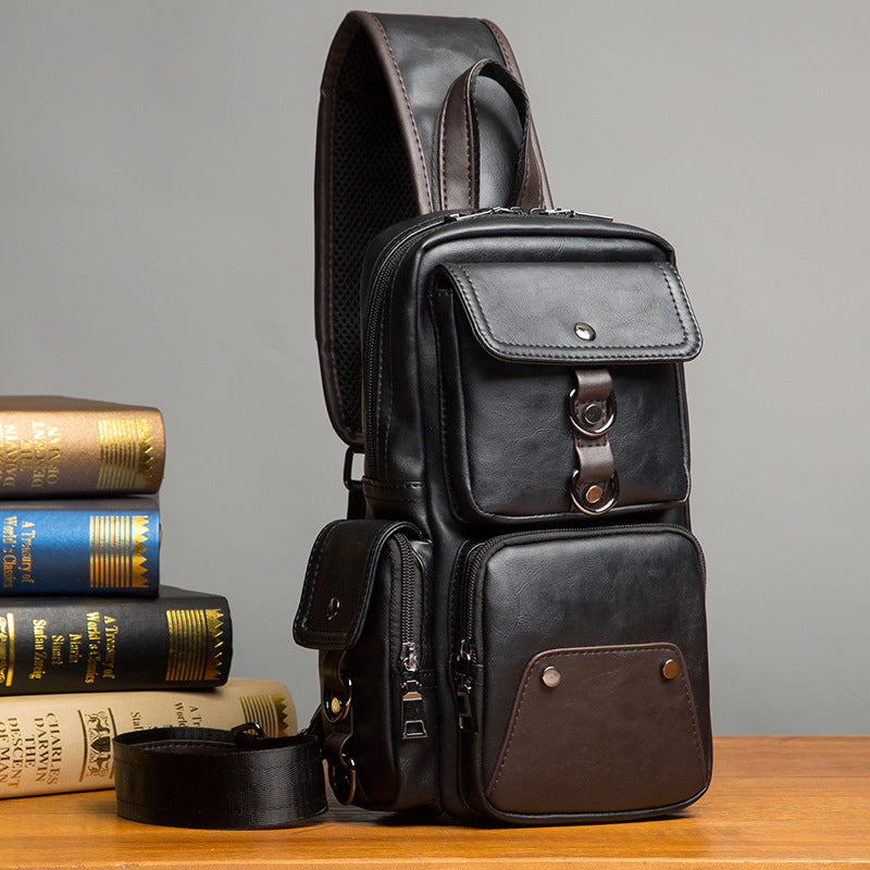 New men's fashion bag small chest bag Korean casual male Crossbody Bag Purse and outdoor