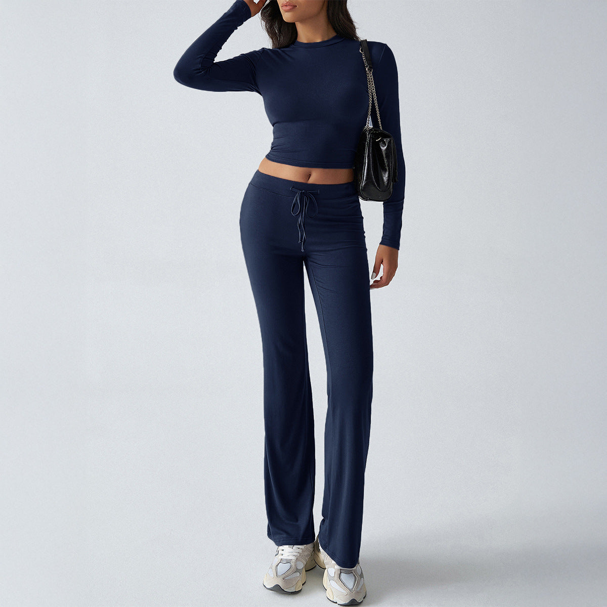 Women's Long Sleeve Straight-leg Pants Suit