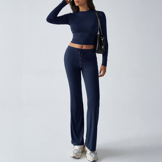 Women's Long Sleeve Straight-leg Pants Suit