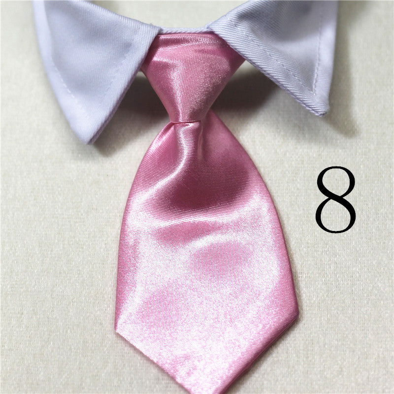 Cat And Dog Pet Fake Tie Solid Color Stripes