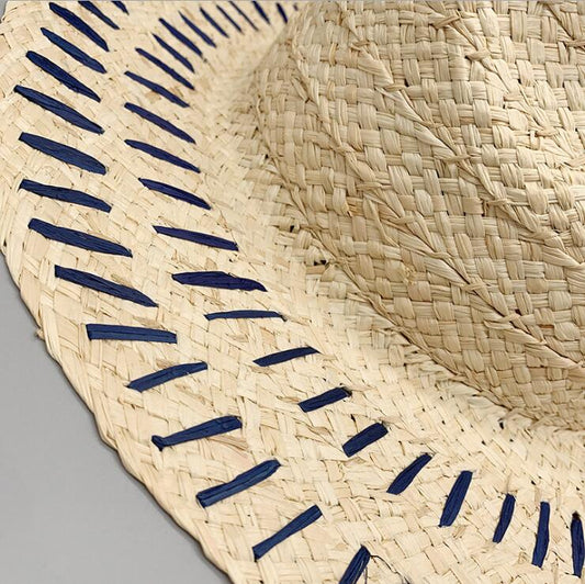 Spring Summer Flat Top Embroidered Visor Hat