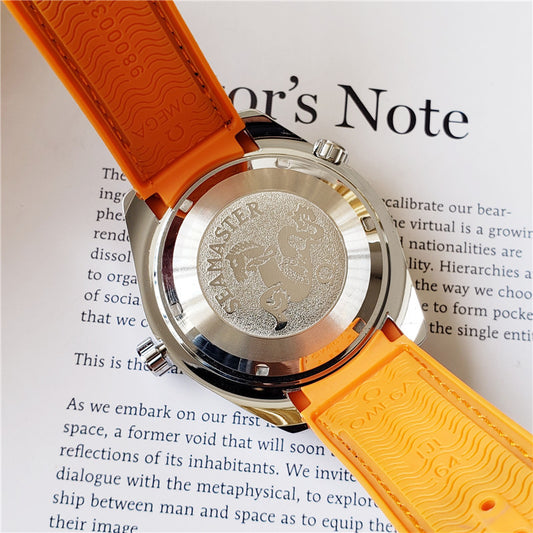 Quartz watch black casual men's European round watch