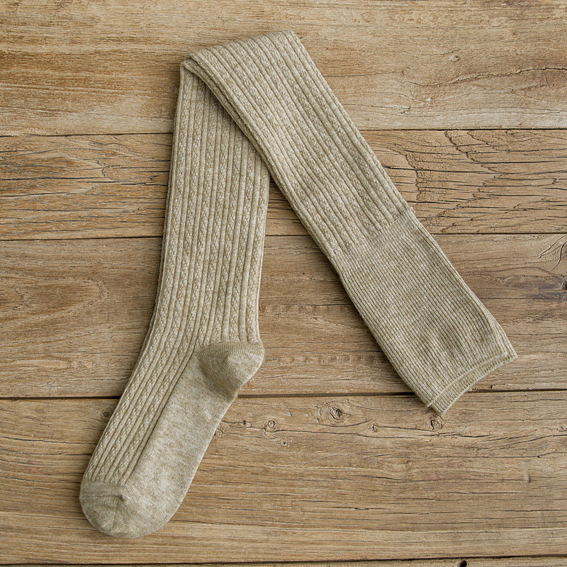 Wool plus velvet over the knee socks