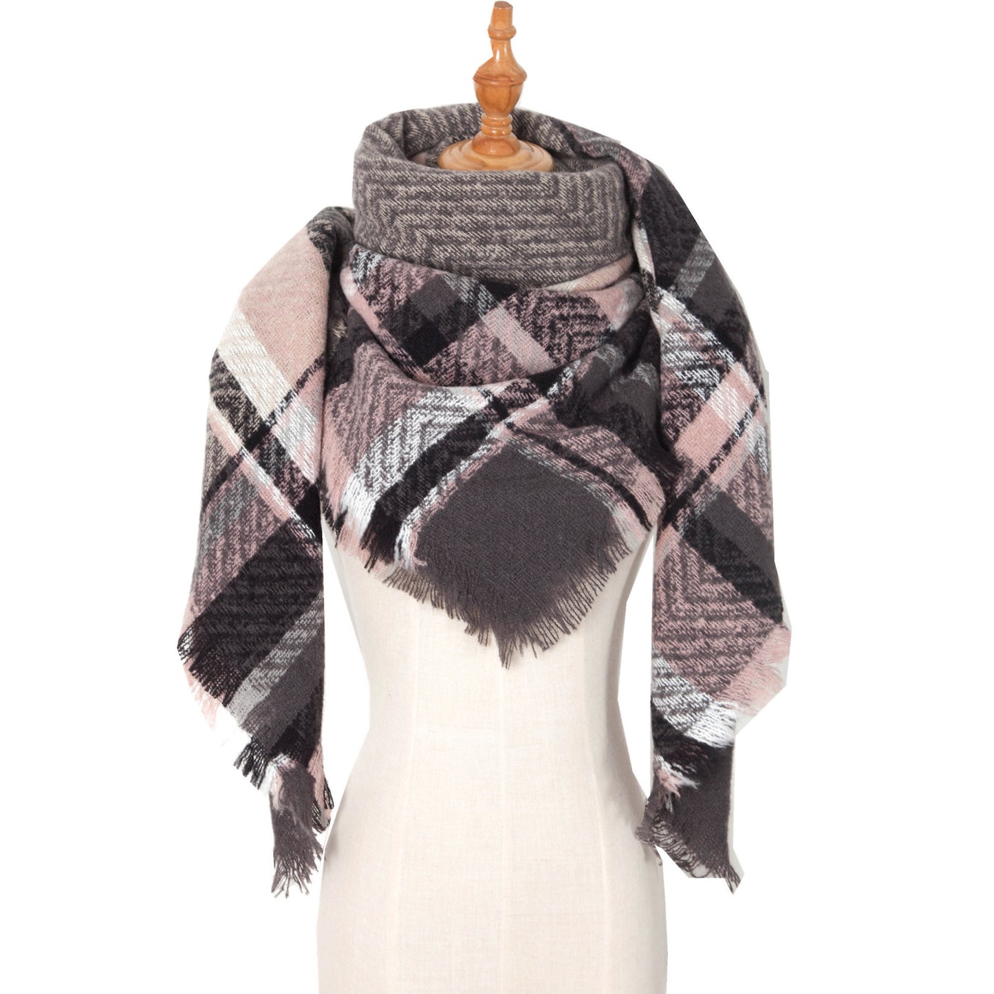Shawl Scarf Autumn And Winter Large Plaid Triangle