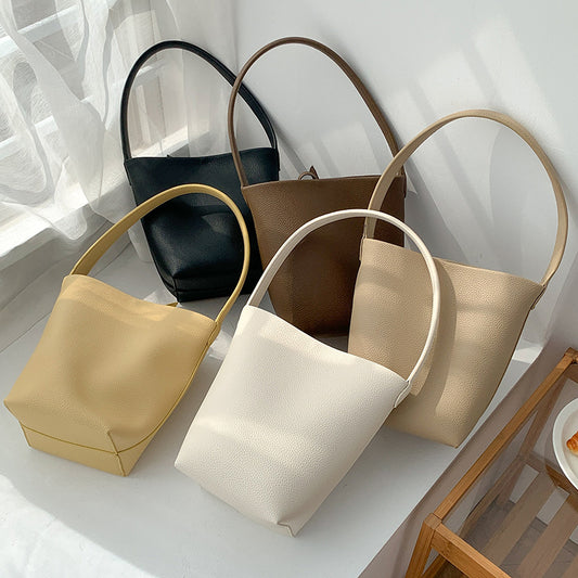 Single Shoulder Round Bag Women's Large Capacity Simple