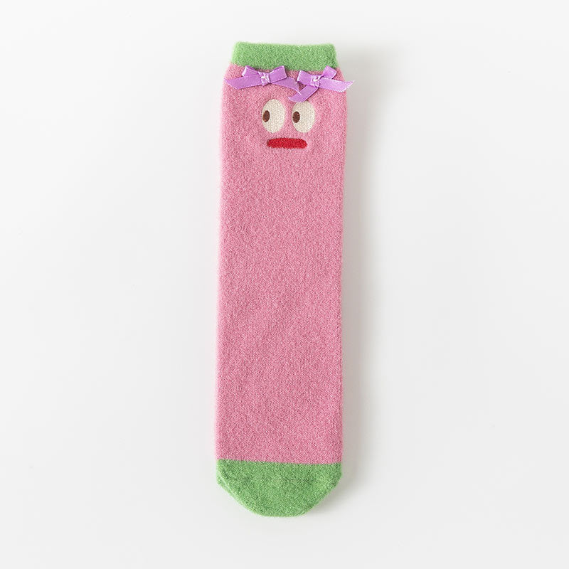 Coral Fleece Fleece Lined Padded Warm Keeping Tube Socks