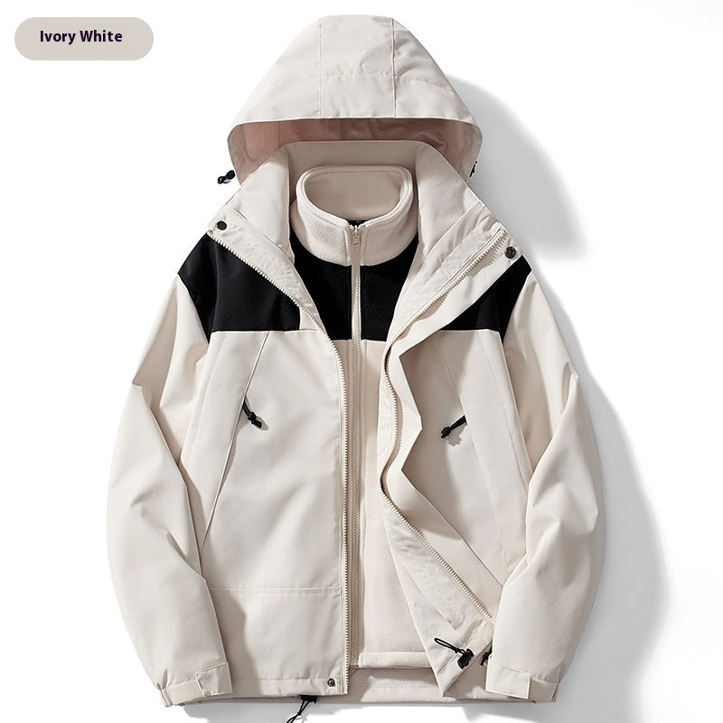 Shell Jacket Outdoor Couple Color Matching Detachable