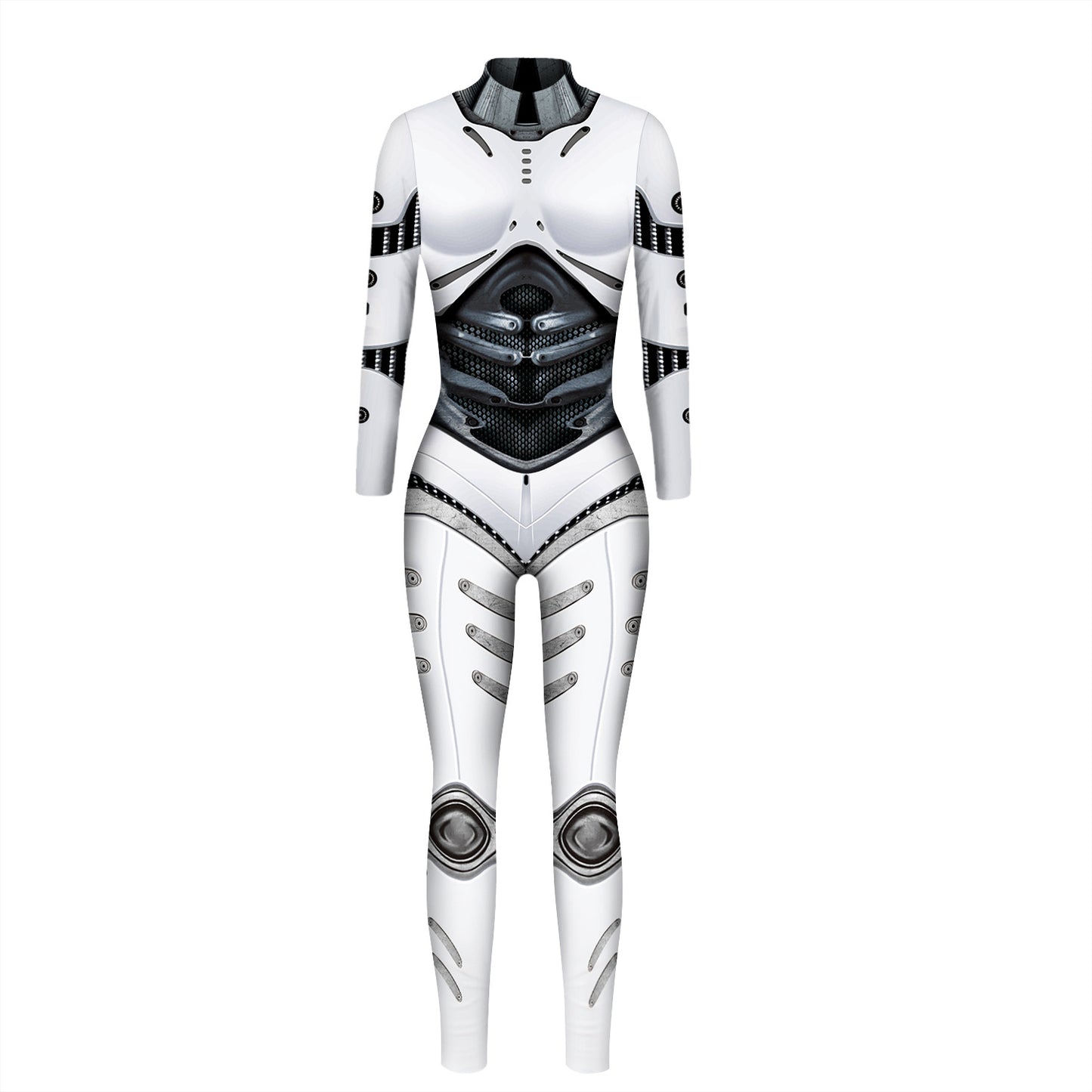 Machine Armor 3D Digital Printing Slim Slimming Jumpsuit For Women