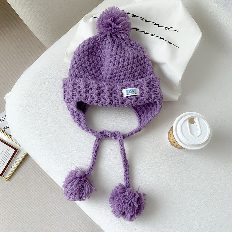 Women's All Match Cute Fur Ball Knitted Hat
