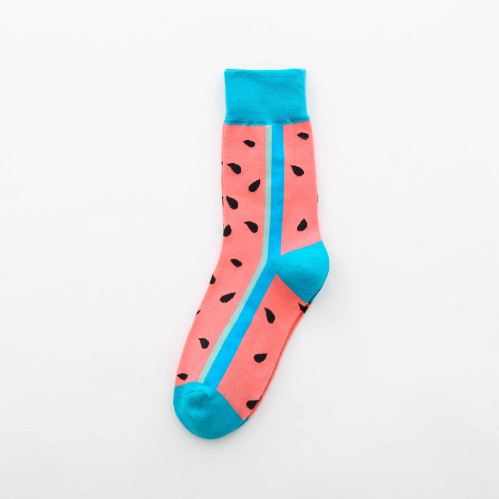 Fruit tube women's socks Jacquard cartoon Japanese women's socks