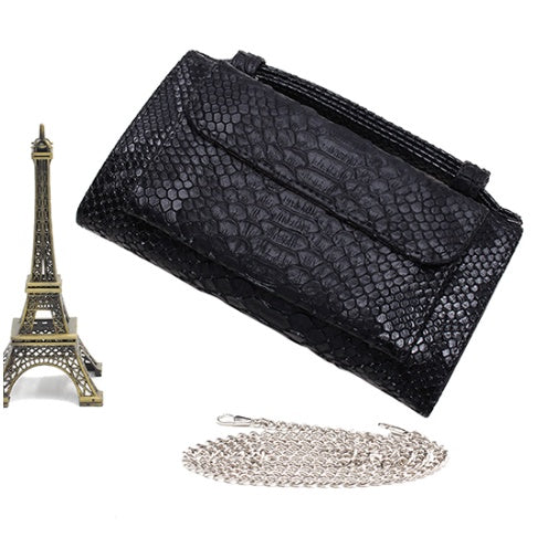 New snake pattern clutch bag handbag chain shoulder Messenger bag wallet ladies long section