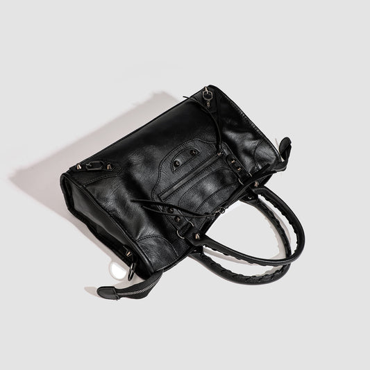 Niche-designed French-style Studded Biker Bag