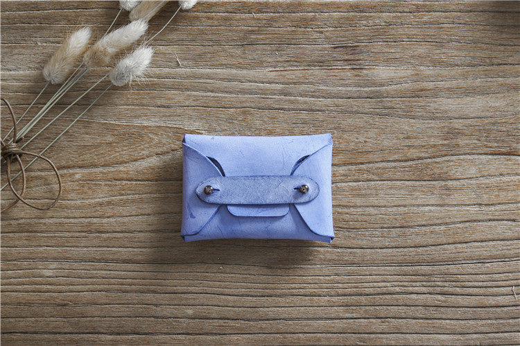 Handmade Vintage First Layer Leather Card Holder Mini Coin Purse