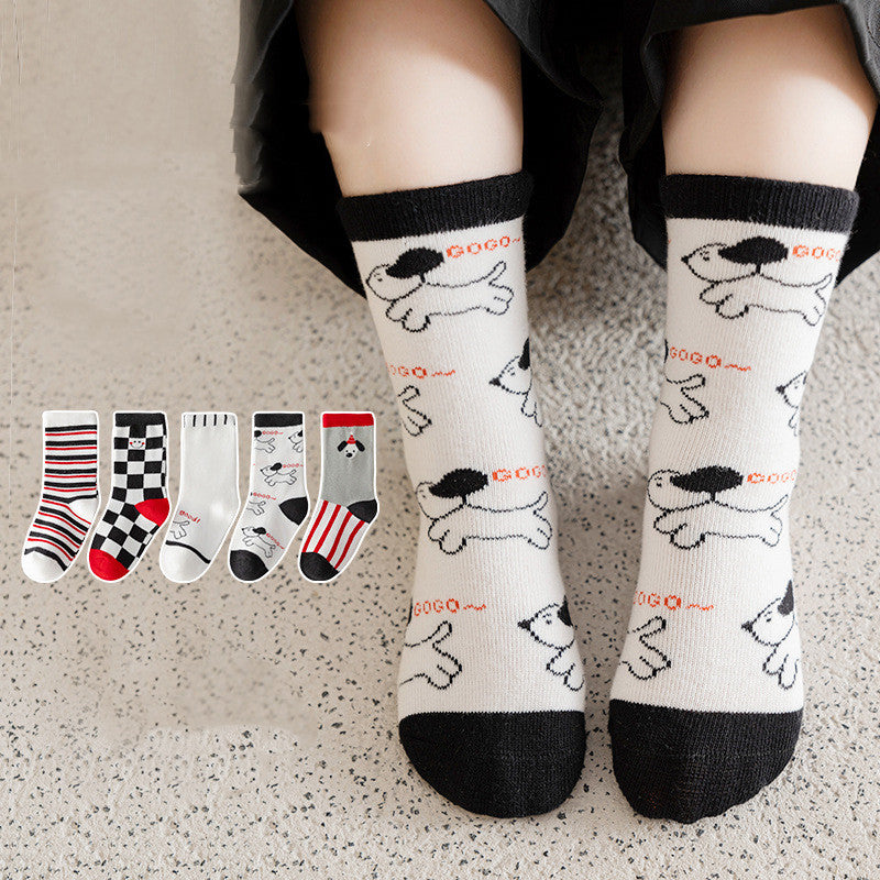 Boys And Girls Fashion Simple Tube Socks