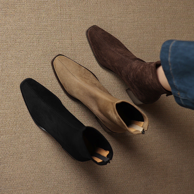Womens Stylish And Elegant Suede Skinny Boots