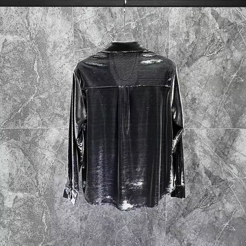 Men's Creative Loose Gradient Zipper Jacket