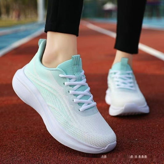 Light Mesh Breathable All-match Anti-skid Shock Absorption Soft Bottom Running Shoes