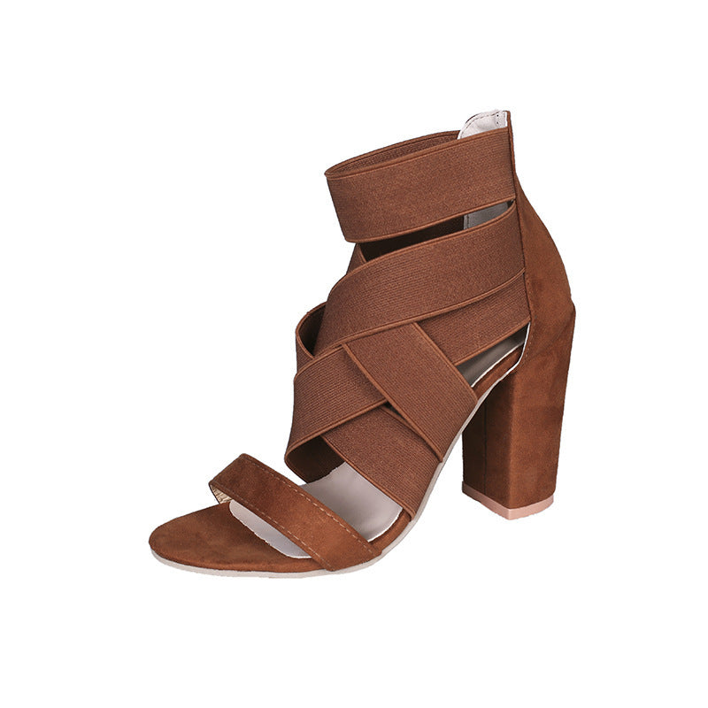 Cross strap sandals