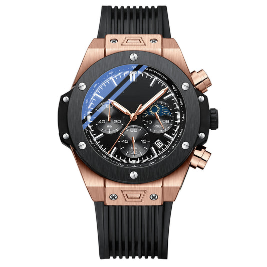 Men's Silicone Strap Quartz Watch