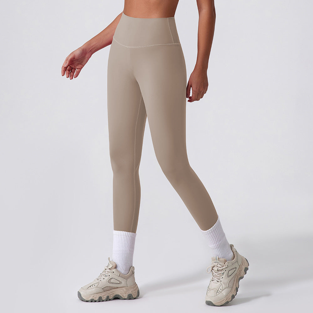 New Yoga Pants Seamless Nude Feel Women's Peach Hip High Waist Hip Lift Sports Fitness