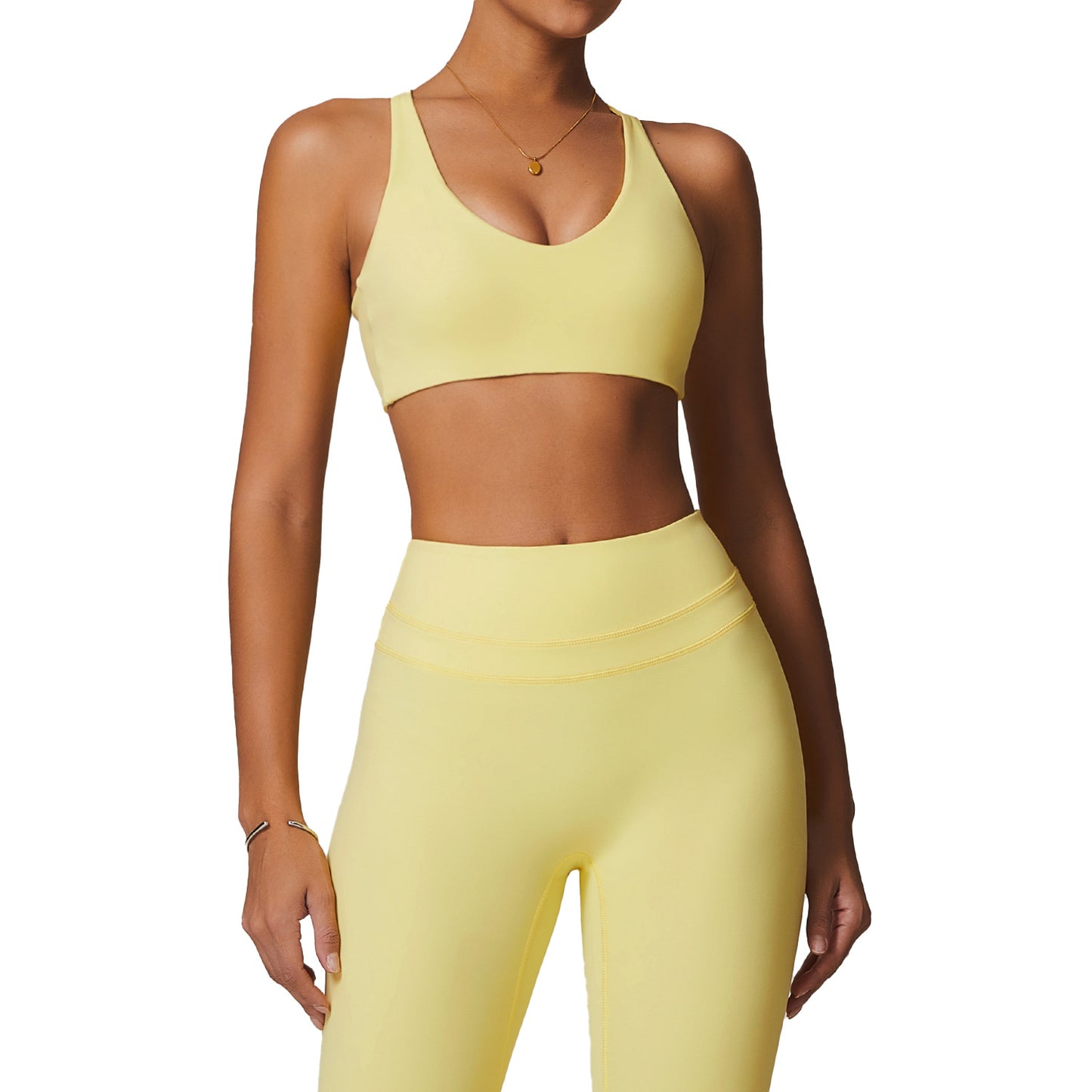 European And American Brushed Tight Back Yoga Bra