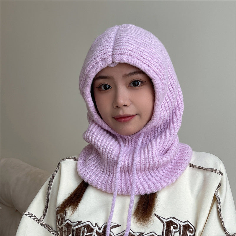 Pull Rope Simple Knit Head Hat