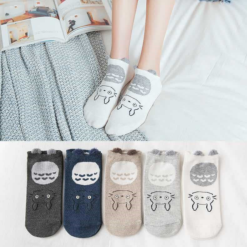Women's comfortable three-dimensional ear boat socks