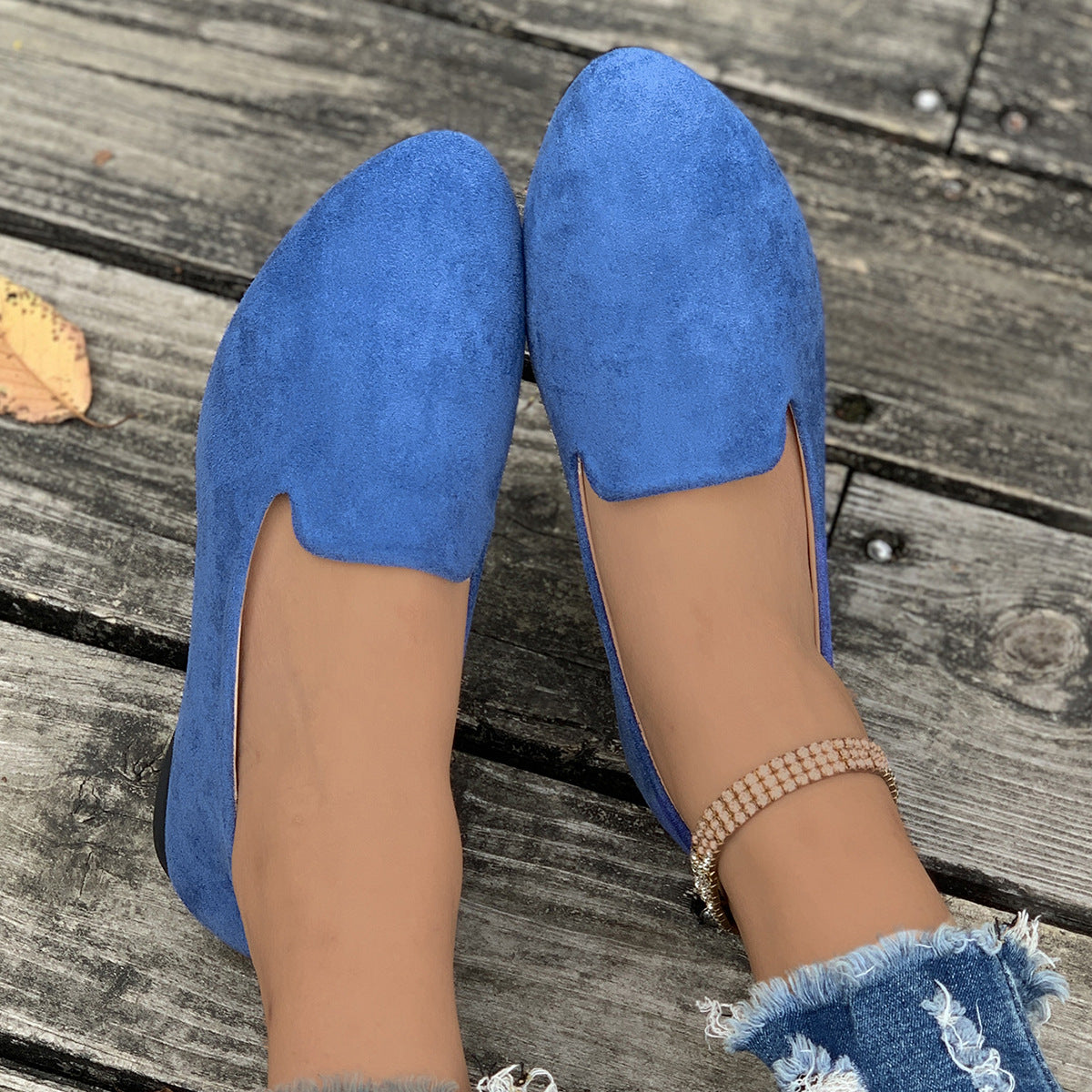 Women's Leisure Thin Shoes Low-cut Flat Round Head