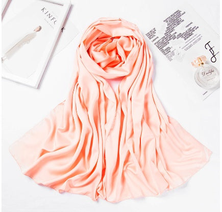Monochrome matte satin headscarf