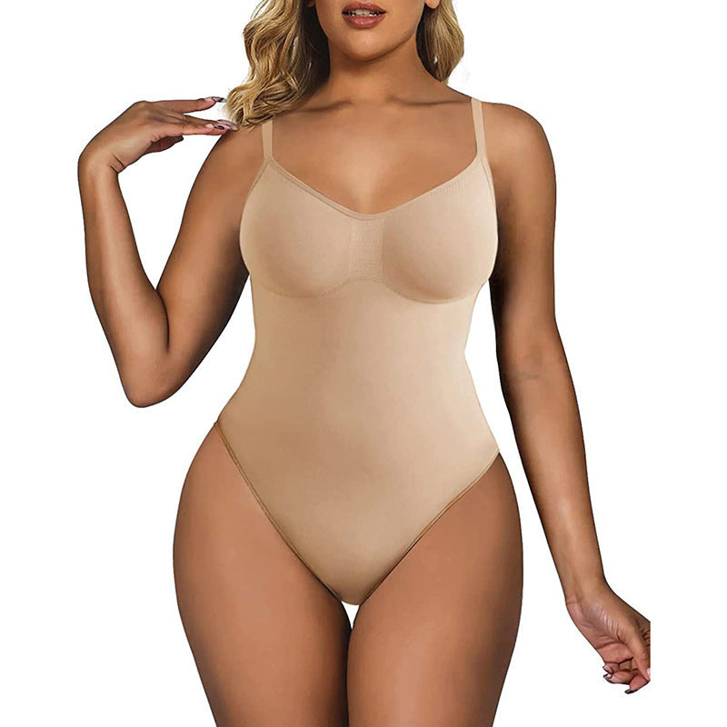 Tummy-control Butt-lifting Plus-size Thong Womens Suspender Jumpsuit