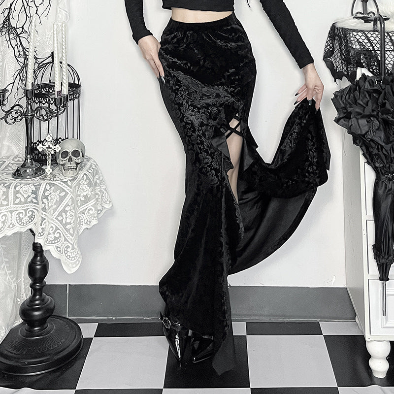 Fashion Slim Fit Irregular Slit Skirt Women