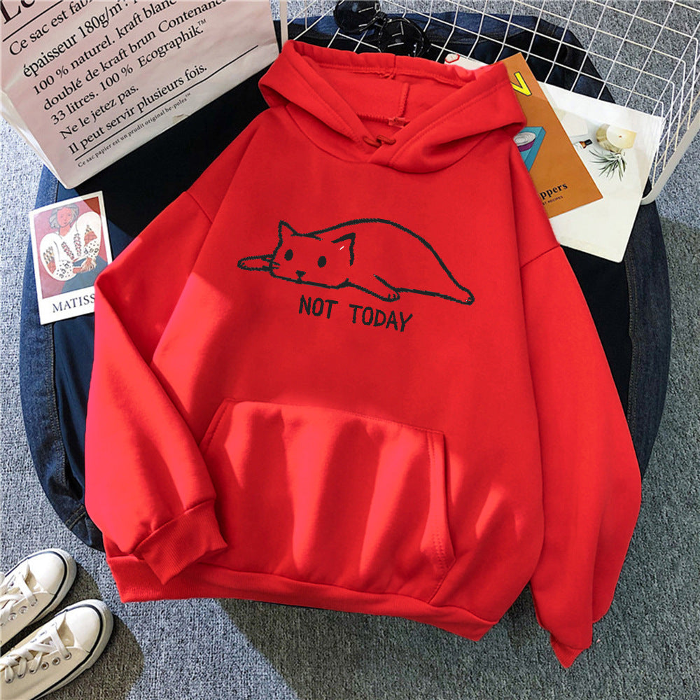 Cute Kitten Fleece Long Sleeve Sweater Hoodie