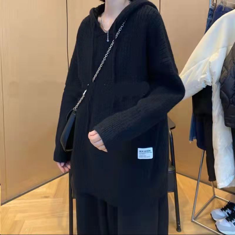 Women's Mid-length Hat Knitted Top Autumn And Winter New