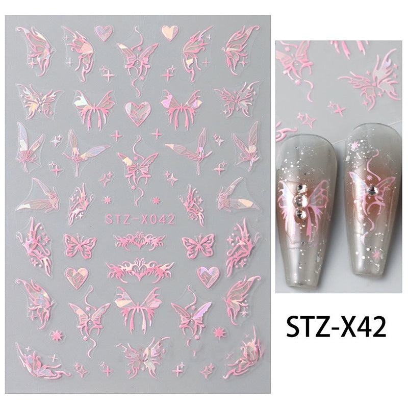 Nail Sticker Liquid Butterfly Dark Gilding