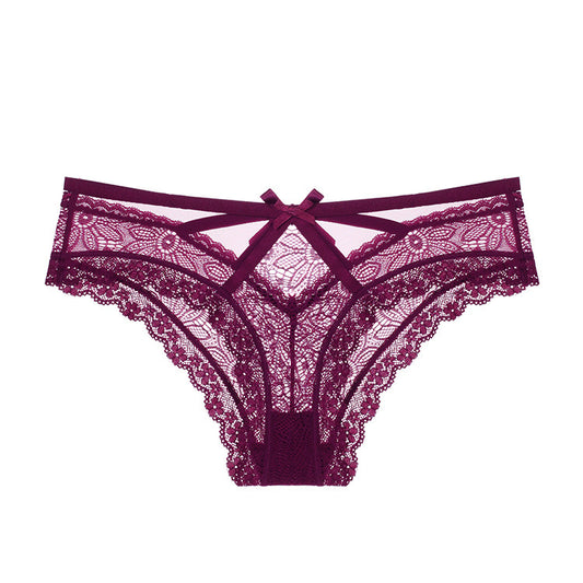 Women's Bow Lace Low Waist Briefs