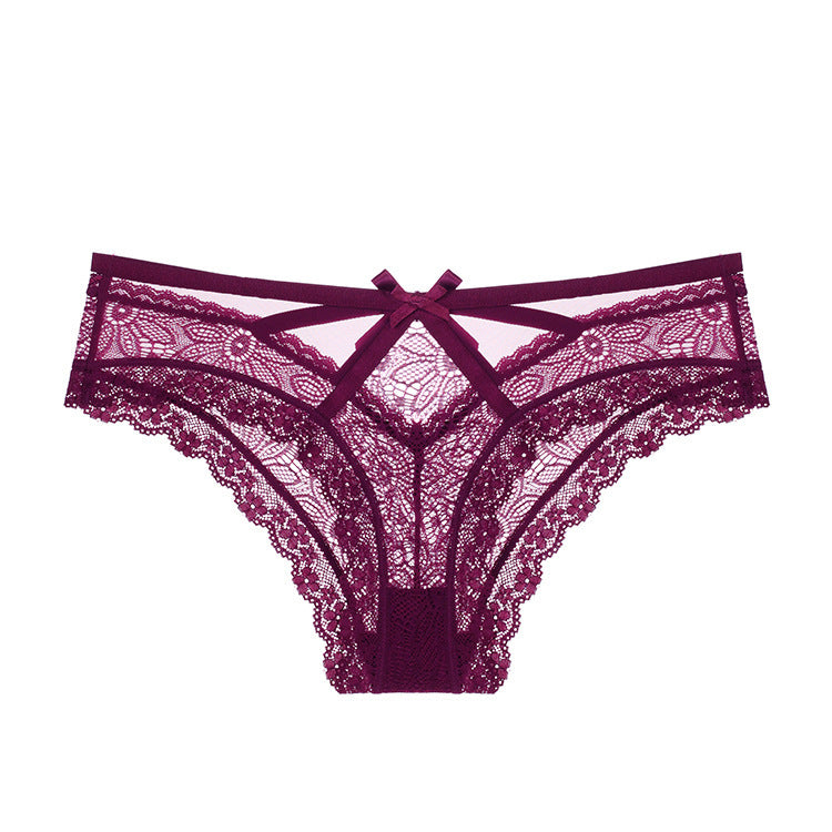 Women's Bow Lace Low Waist Briefs