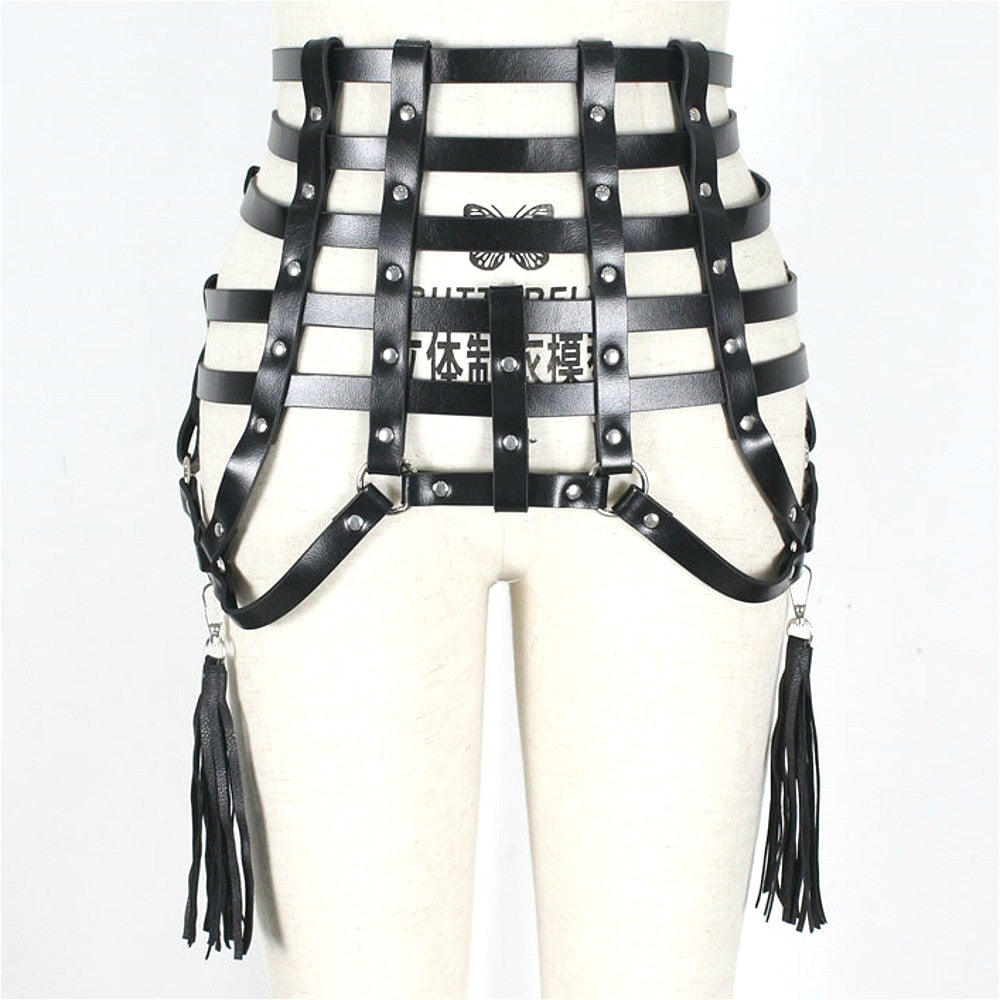 Women's Leather Skirt Sexy Bondage Leather Goods