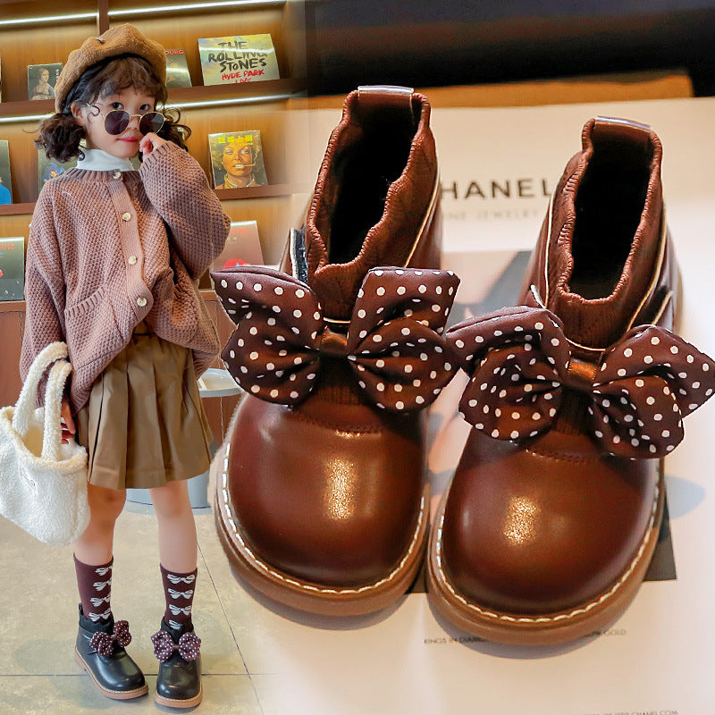 Two Cotton Boots British Wind Plus Cashmere Baby Shoes